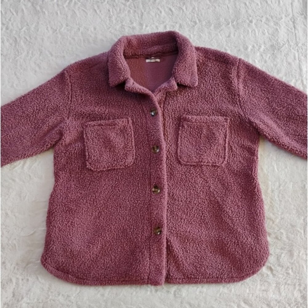 Maurices Button Down Sherpa Shacket - image 1